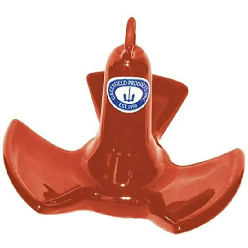Red-painted river anchor from Greenfield River Anchor 14Lb for boating and fishing