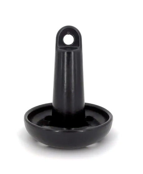 515-E-UPC Greenfield 15 Lb. Mushroom Anchor in sleek black designed for secure anchorage.