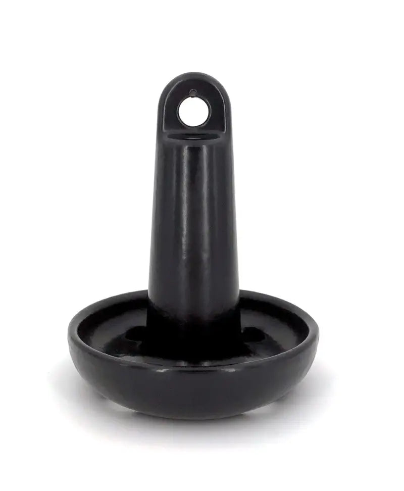515-E-UPC Greenfield 15 Lb. Mushroom Anchor in sleek black designed for secure anchorage.
