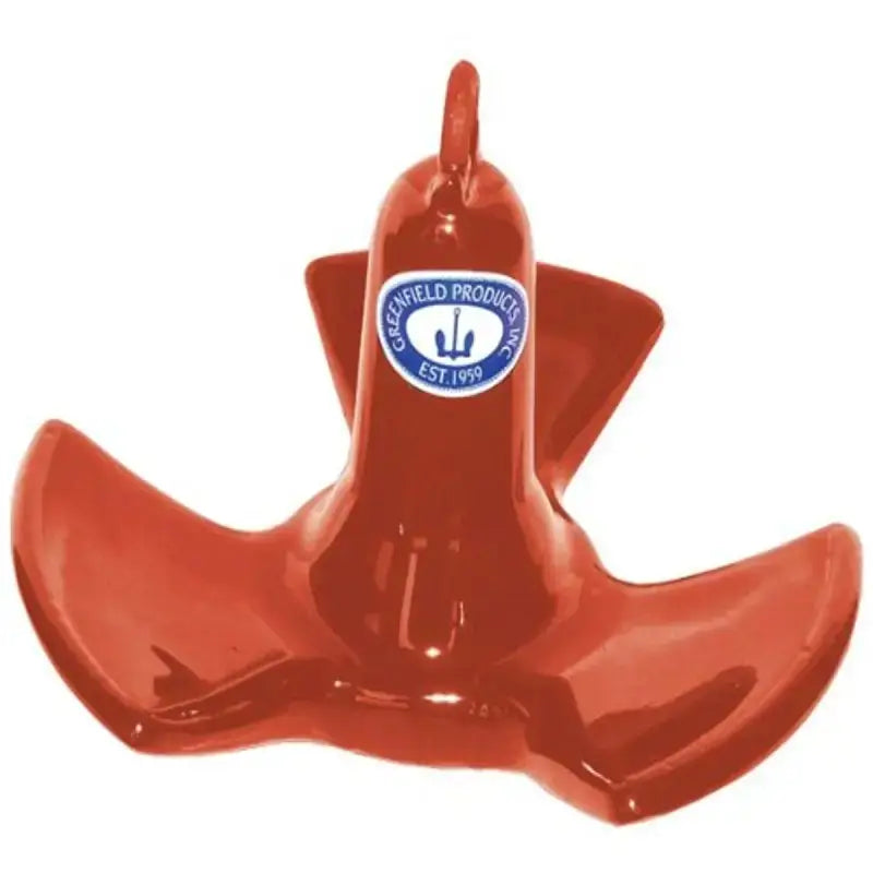 Red boat anchor for Greenfield River, perfect Greenfield River anchor setup