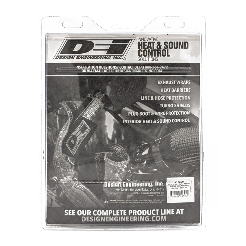 DEI 10399 DEI Heat Screen 36in x 20in - Mylar Radiant Glass Fiber Matting w/ Adhesive Backing