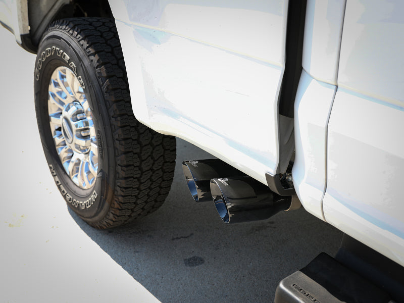 aFe 49-43117-b aFe Rebel Series 3in 409 SS Cat-Back Exhaust w/ Black Tips 17-20 Ford F-250/F350 V8 6.2L/7.3L