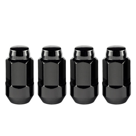 McGard Hex Lug Nut (Cone Seat Bulge Style) M14X1.5 / 22mm Hex / 1.945in. Length (4-Pack) - Black - 64034