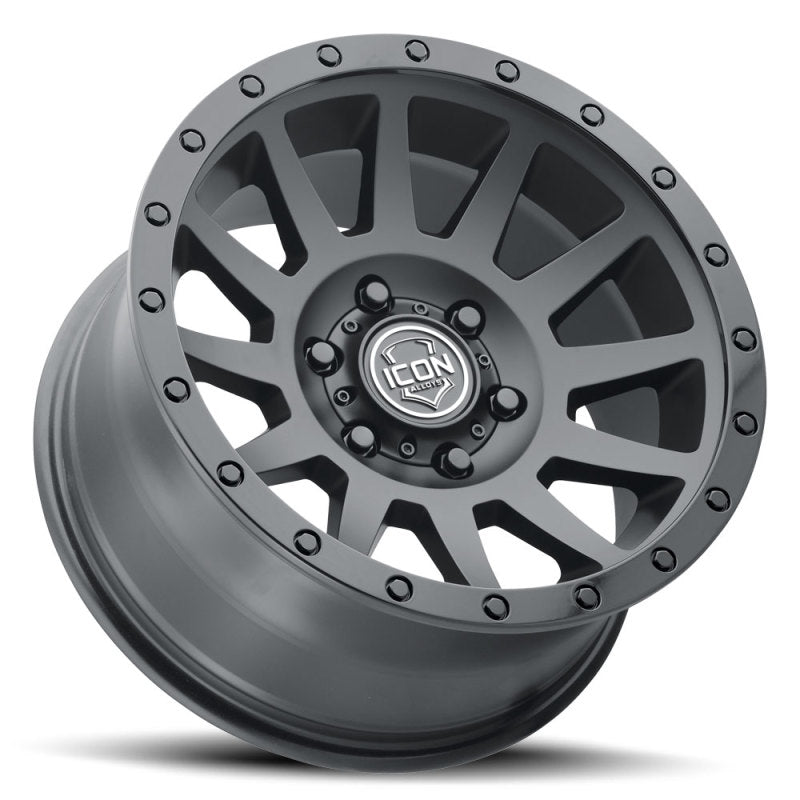 ICON 2017859057DB ICON Compression 17x8.5 6x5.5 25mm Offset 5.75in BS 95.1mm Bore Double Black Wheel - 2017859057DB