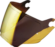 Gold-tinted motorcycle helmet visor for Xt9000 Pinlock Faceshield, mirrored finish