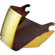 Gold-tinted motorcycle helmet visor for Xt9000 Pinlock Faceshield, mirrored finish
