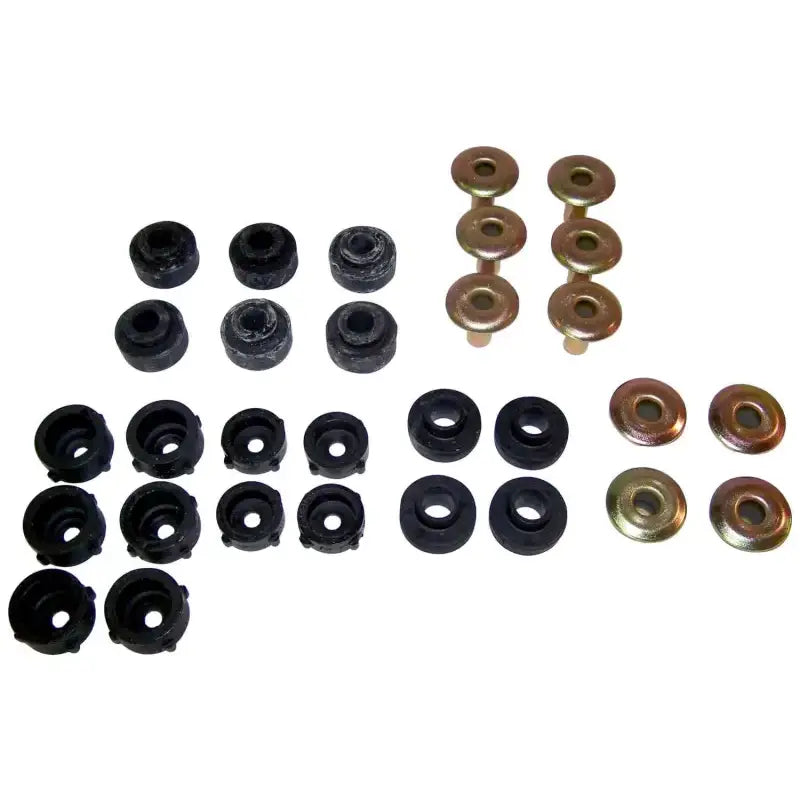 52002723K Crown Automotive Body Mount Bushings Black