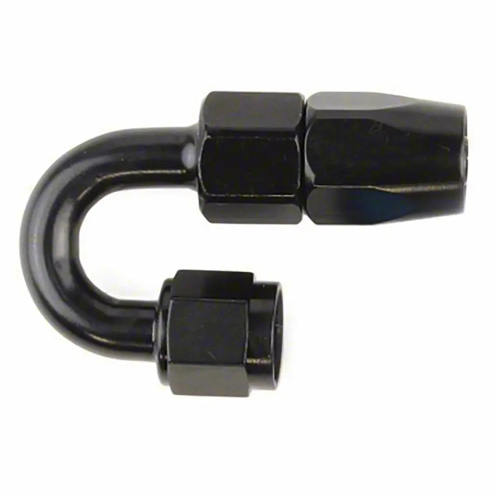 520680BK Speedfx -6An X 180 Blk Push-On Hose End - Fittings and Plugs