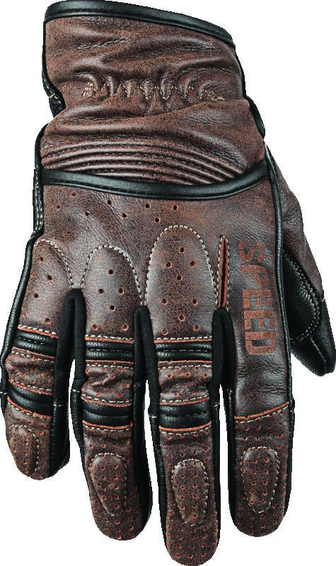 Speed and Strength 878625 Speed and Strength Rust and Redemption Leather Gloves Brown - 2XL - 878625