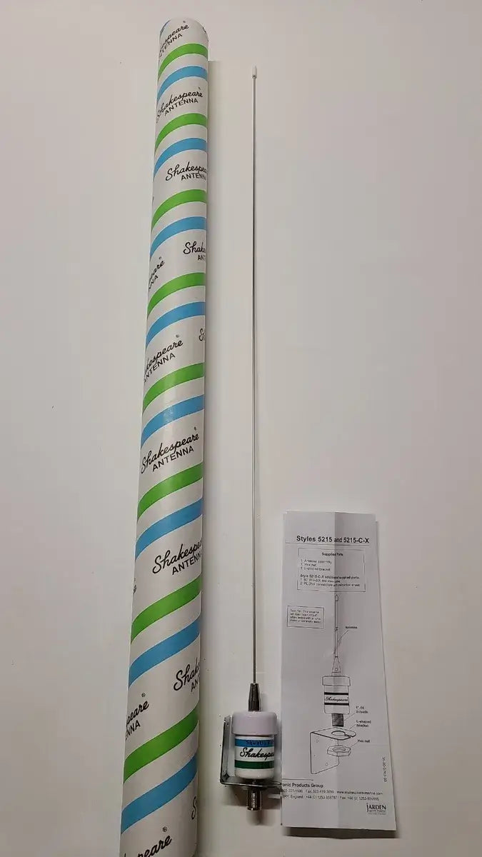 Shakespeare Vhf Antenna 36'3Db S/Swhip for sailboats, durable stainless steel whip, reliable VHF communication, ideal for marine, RV, automotive, powersports, off-road, exterior, truck accessories, interior, truck bed, RV parts, AVADA - Best Sellers, Must Haves