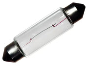 Clear glass automotive festoon bulb from Ancor Bulb Festoon 12V .74A 10W 6Cp