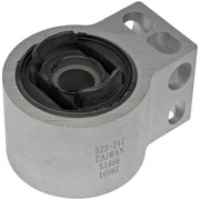 Silver metal and black rubber Dorman control arm bushing for Dorman control arm replacement