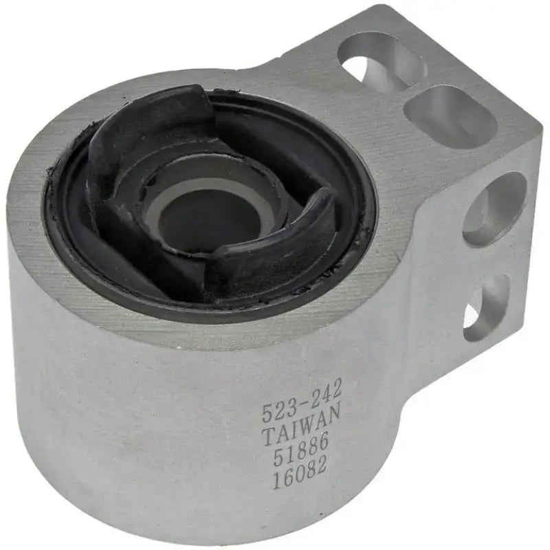 Silver metal and black rubber Dorman control arm bushing for Dorman control arm replacement