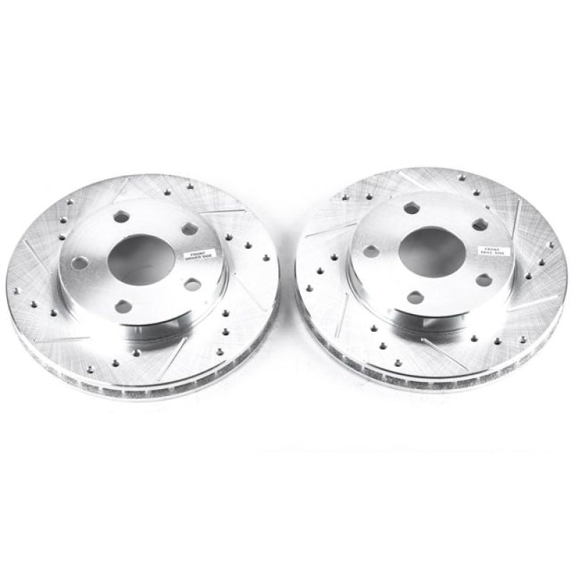 PowerStop JBR590XPR Power Stop 91-95 Toyota MR2 Front Evolution Drilled & Slotted Rotors - Pair