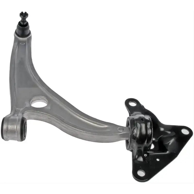 Silver and black Dorman control arm for car suspension replacement