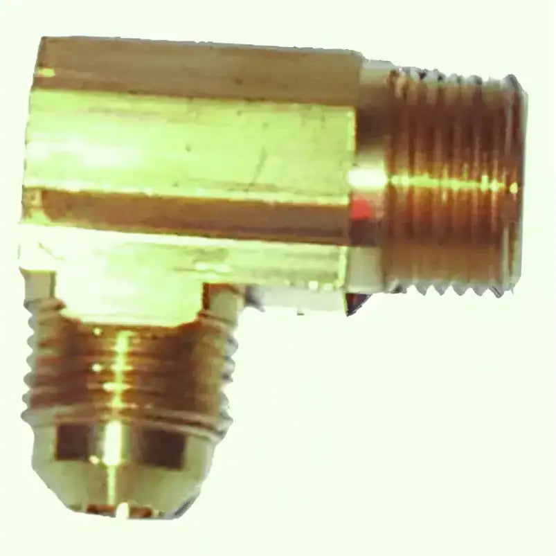Brass 90-degree fitting for 3/8 inch connections by Suburban Mfg, part of the 525025 service kit. Durable and reliable.