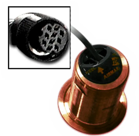 Furuno 525T-LTD/20 transducer, 50/200Khz, low-profile 20-degree tilted element, ideal for fishfinders and depth sounders.
