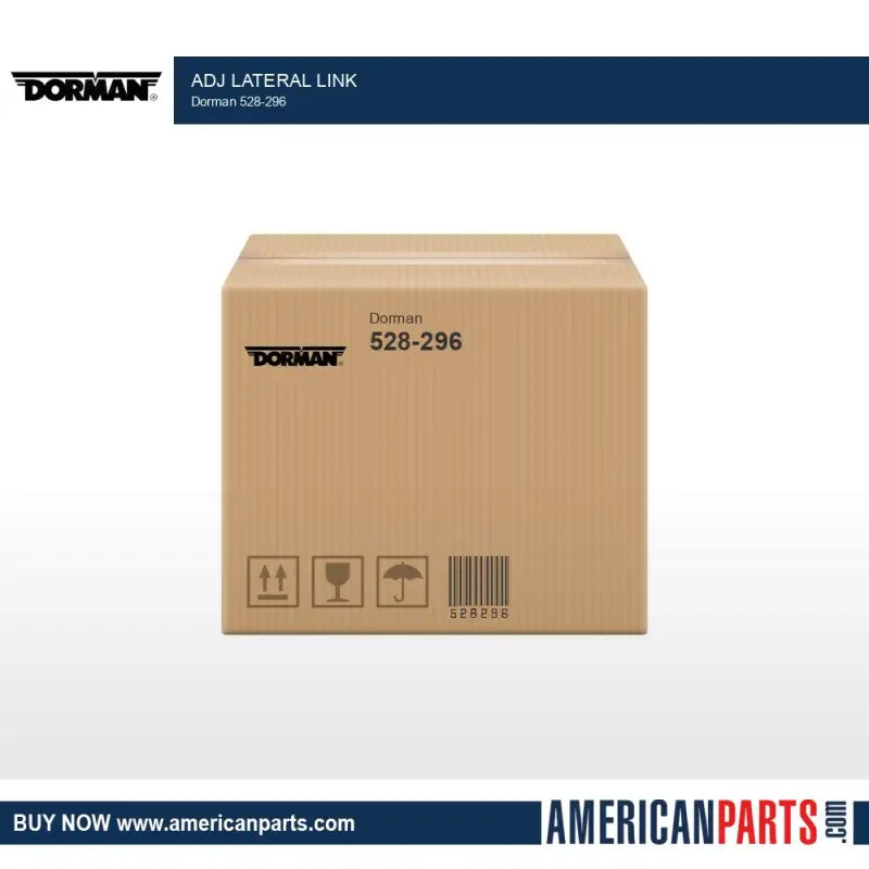 Cardboard box for Dorman Adj Lateral Link replacement part offering durability