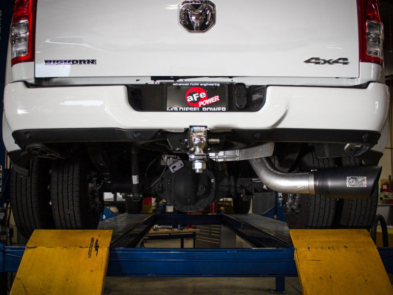 aFe 49-42078-B aFe Large-Bore HD 5in 409SS DPF-Back Exhaust System w/Black Tip 19-20 Ram Diesel Trucks L6-6.7L (td)
