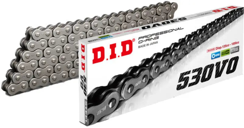 Motorcycle drive chain with O-ring construction for 530VO-98L chain 530VOX98ZB D.I.D Chain