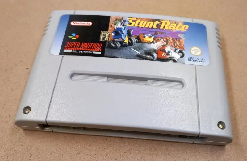 Image of Stunt Race FX Super Nintendo game cartridge for Speedfx Dbl Brd SS Racing hose