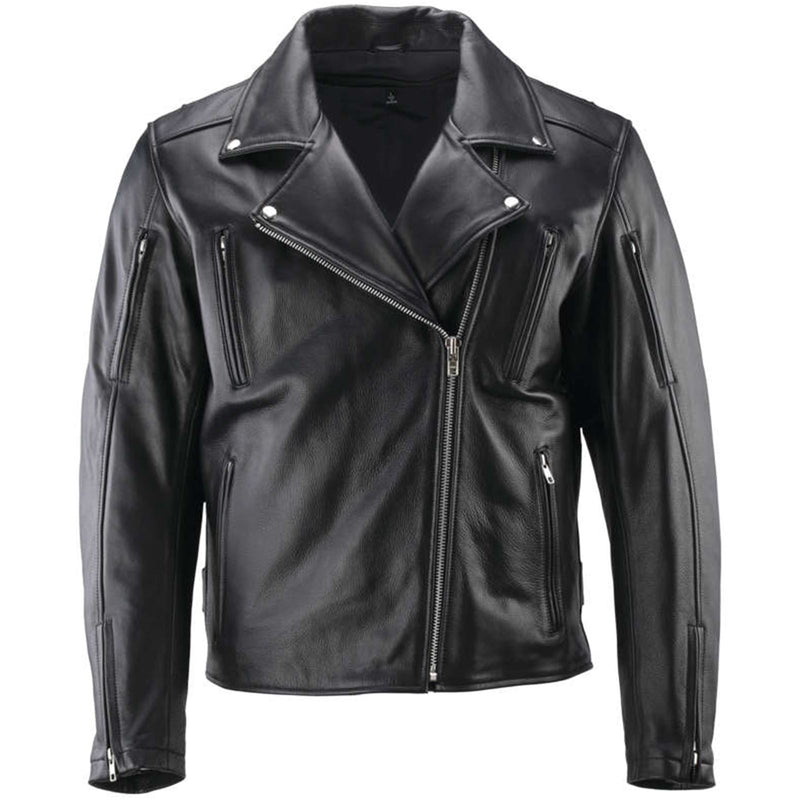 River Road Ironclad Classic Leather Jacket Black - Large - 094371