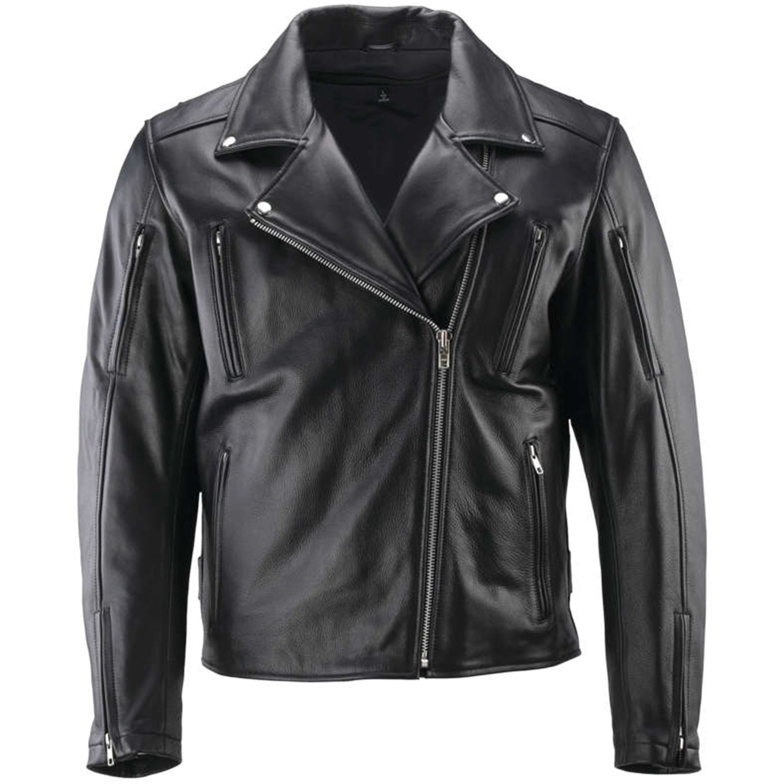River Road Ironclad Classic Leather Jacket Black - Large - 094371