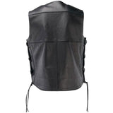 River Road Old Skool Leather Vest Black - Medium - 094432