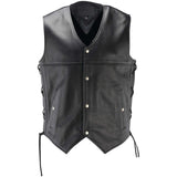 River Road Old Skool Leather Vest Black - 2XL - 094435