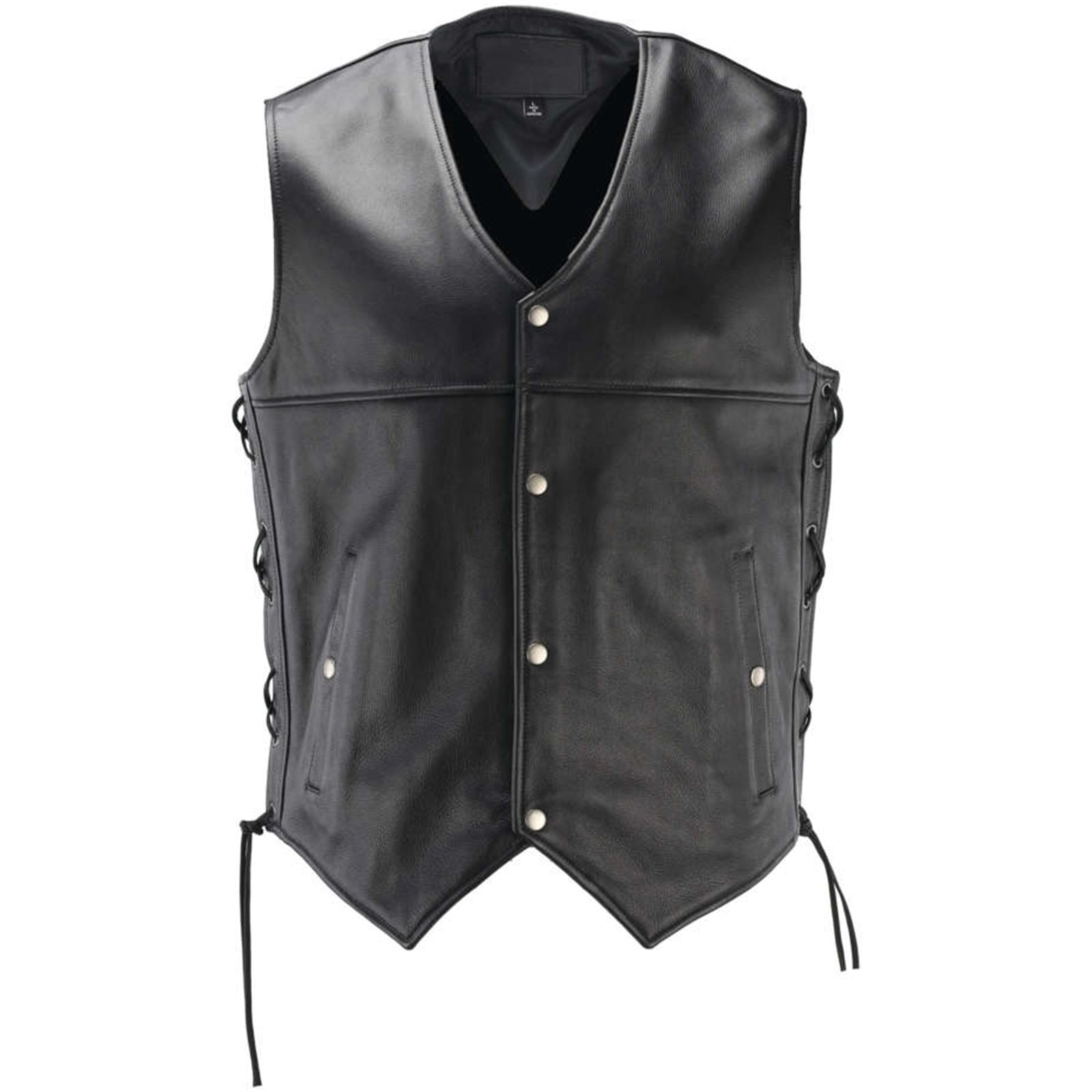River Road Old Skool Leather Vest Black - 2XL - 094435
