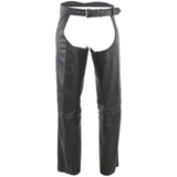 River Road Longhaul Leather Chaps Black - Small - 094438