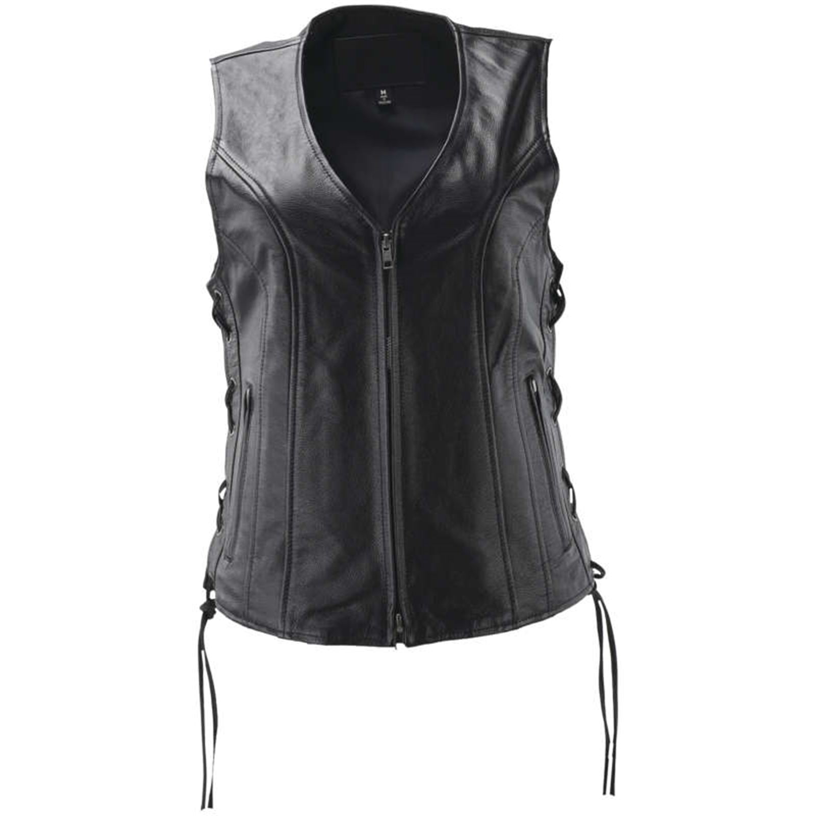 River Road Sapphire Leather Vest Black Womens - Small - 094444