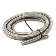 Coiled stainless steel braided hose with black zip tie for Speedfx Dbl Brd SS Racing Hose