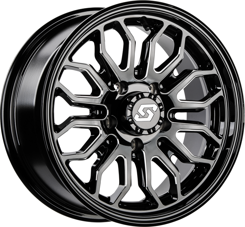 Onyx Wheel 12x7 4/156 +10mm Blk/Machined