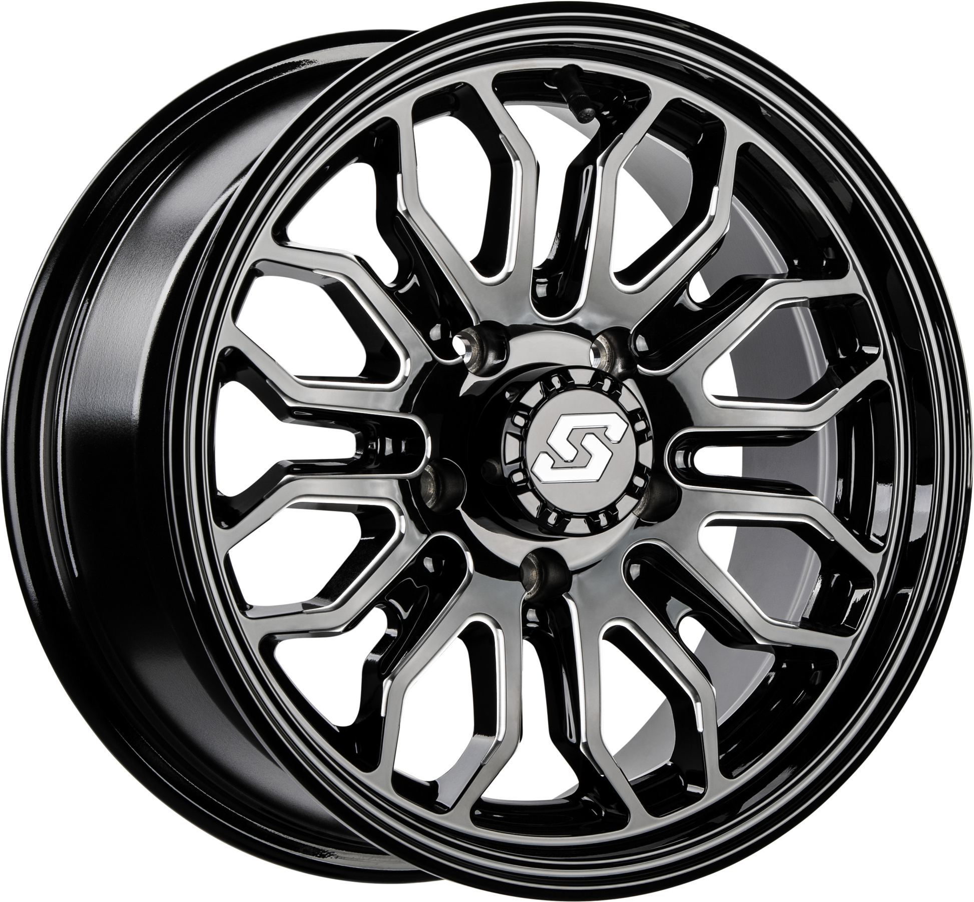Onyx Wheel 12x7 4/156 +10mm Blk/Machined