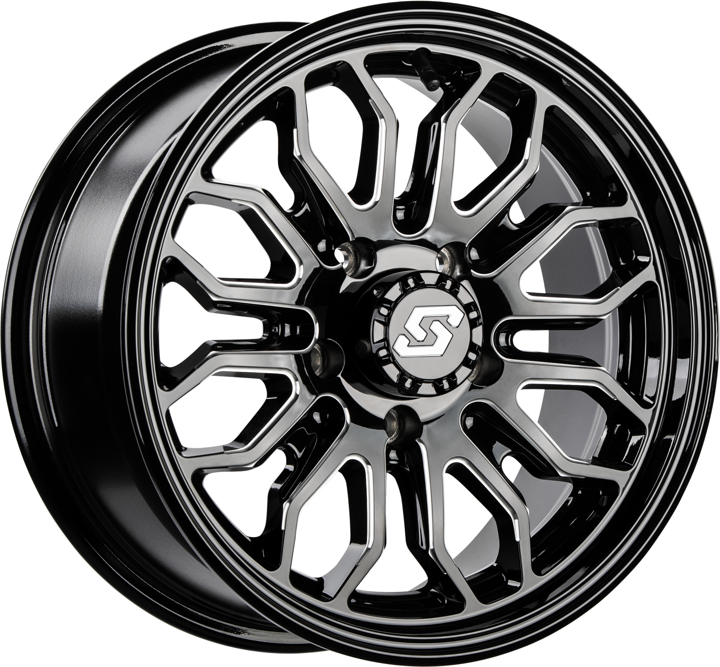 Onyx Wheel 12x7 4/156 +10mm Blk/Machined