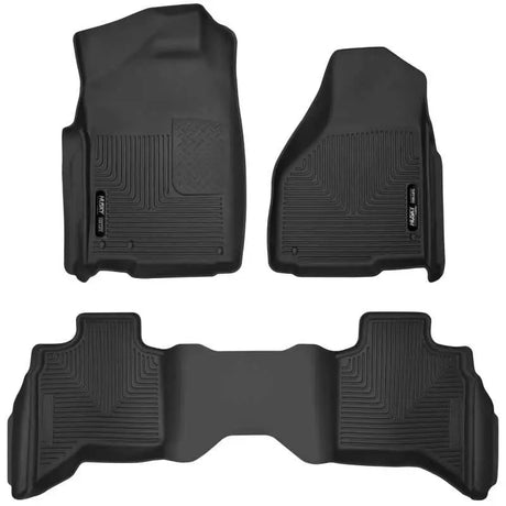 Husky Liners 53628 Husky Liners 10-18 Dodge Ram 1500 Quad Cab X-Act Contour Front & Second Seat Floor Liners - Black