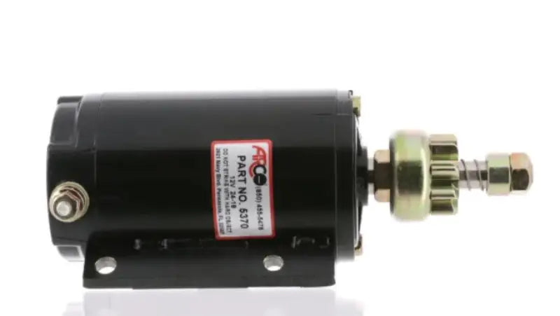 Black electric motor with toothed gear for Arco Marine marine outboard reliable performance