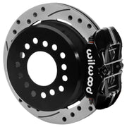 Wilwood 140-17120-D Wilwood Chevy Monte Carlo Forged 4 Piston DynaPro Black Caliper HP32 VV D&S Rotor - 11.00x0.81