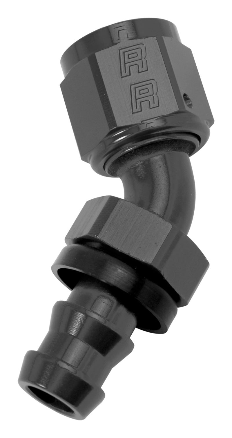 Russell 624093 Russell Performance -8 AN Twist-Lok 45 Degree Hose End (Black) - 624093