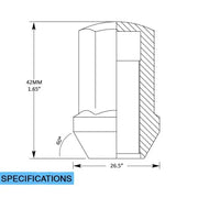 53K567 Revolution Dodge 7/8 9/16(20) - Lug Nut
