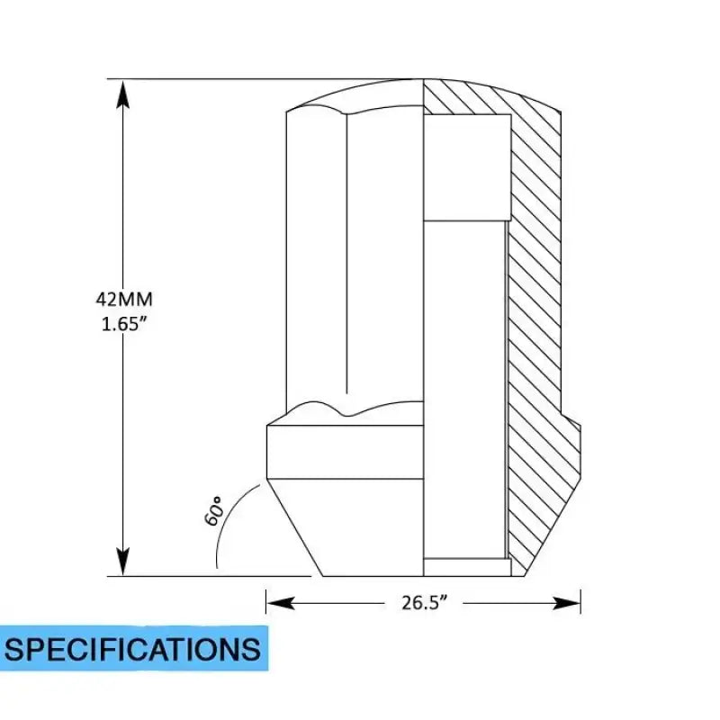 53K567 Revolution Dodge 7/8 9/16(20) - Lug Nut