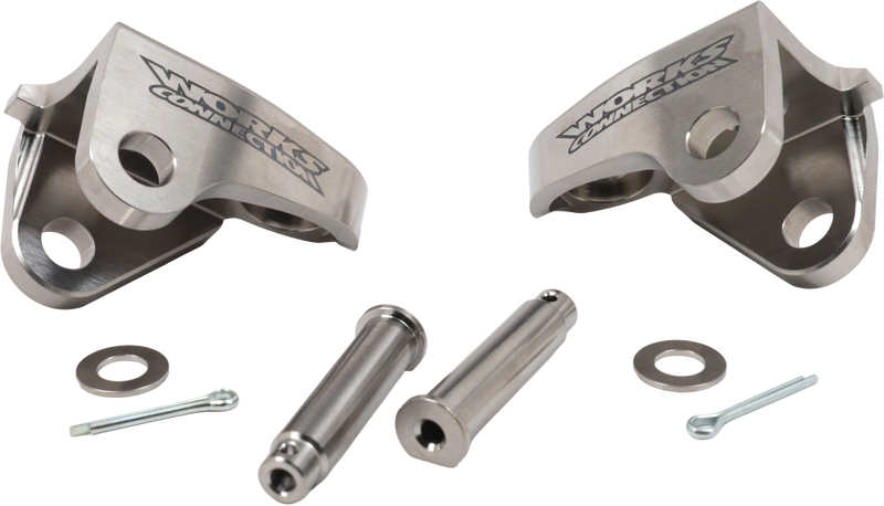 Works Offset Footpeg Mounts Foot Controls 20-520 - Titanium Peg Mount CRF250 450