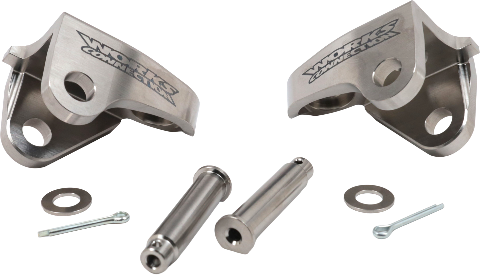 Works Offset Footpeg Mounts Foot Controls 20-520 - Titanium Peg Mount CRF250 450
