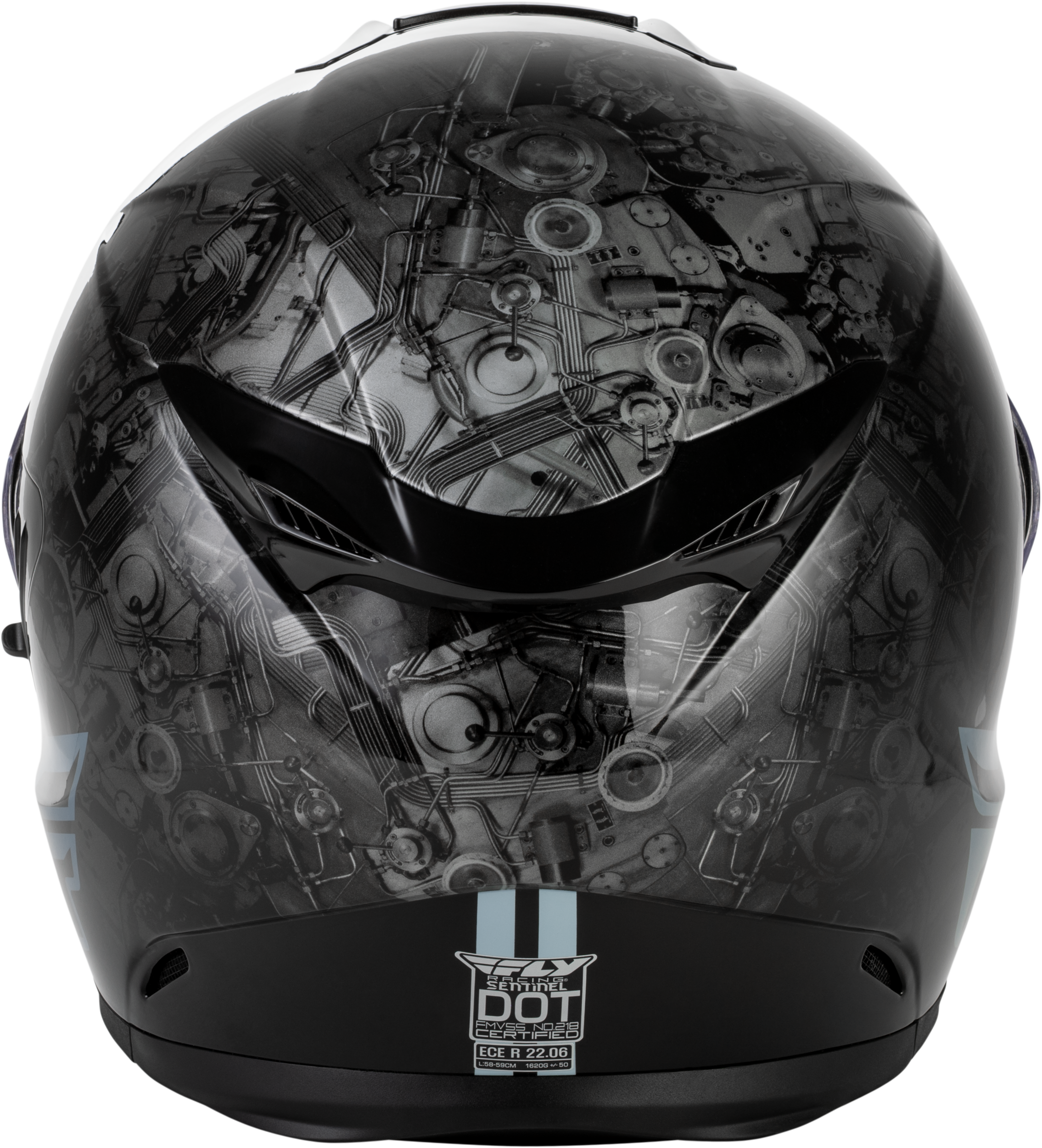 Sentinel Mech Helmet Black/Grey/Red 2x