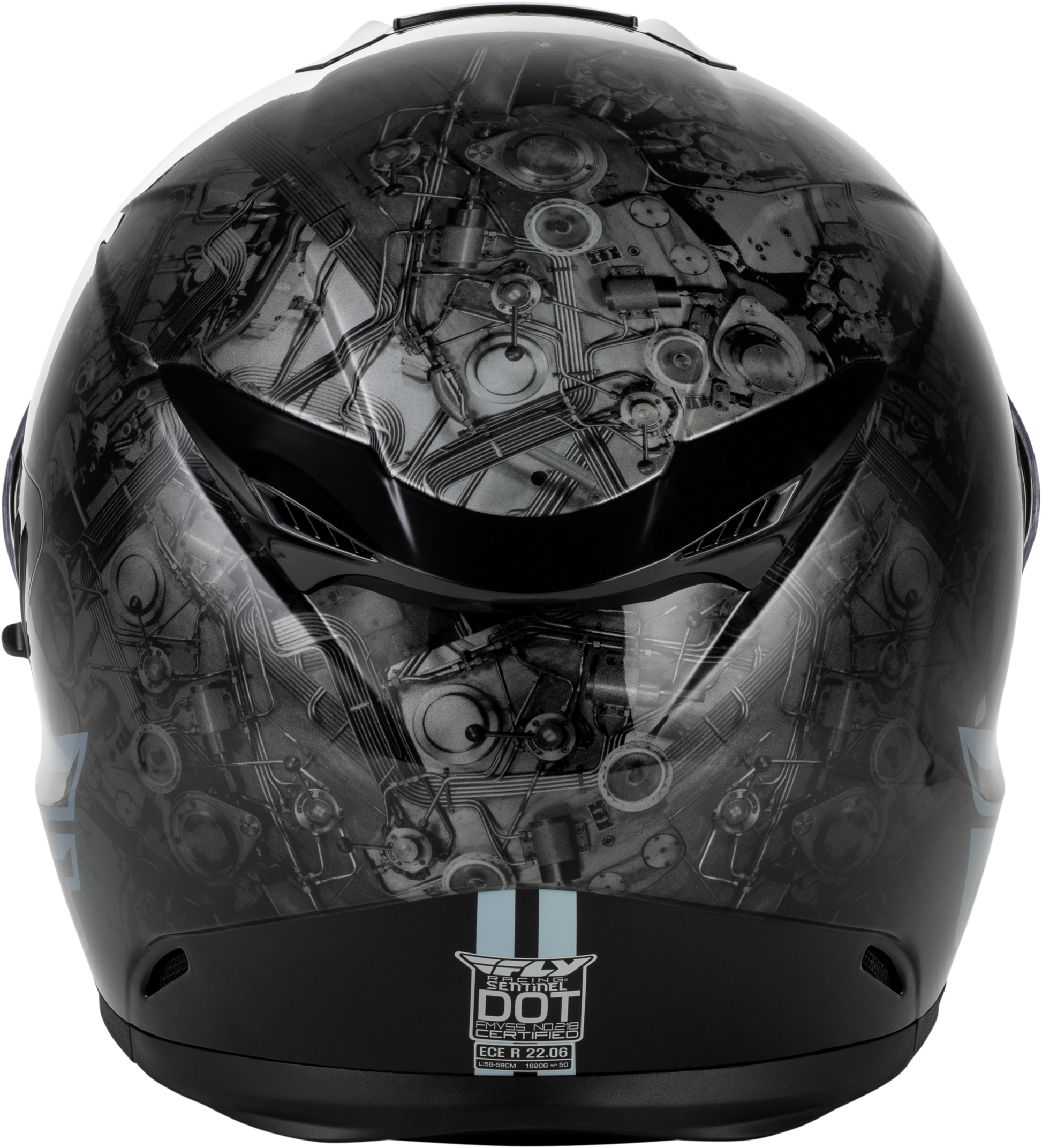 Sentinel Mech Helmet Black/Grey/Red Xs