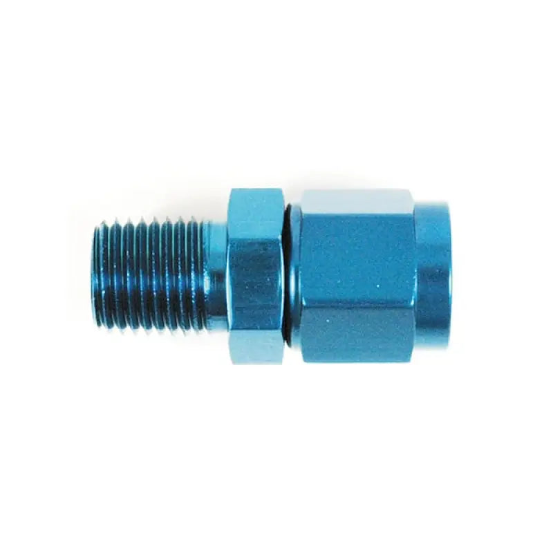 Blue anodized hose fitting for secure connection in automotive and RV parts accessories