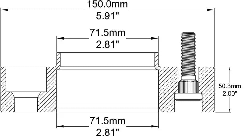 5450-5450H-E Revolution Adapter 5X4.5 To 5X4.5 2.00'Id/Od