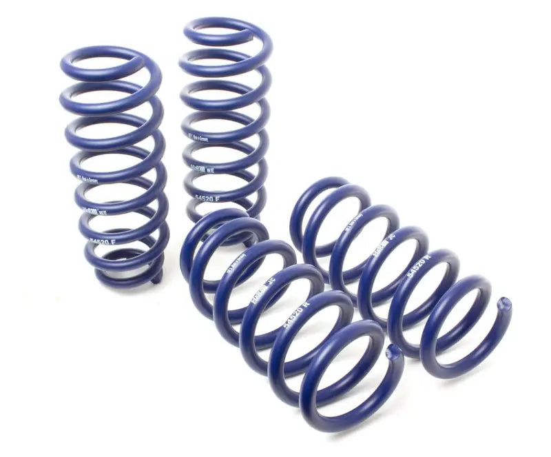 H&R Tesla Model Y Long Range lift spring kit with blue coil suspension