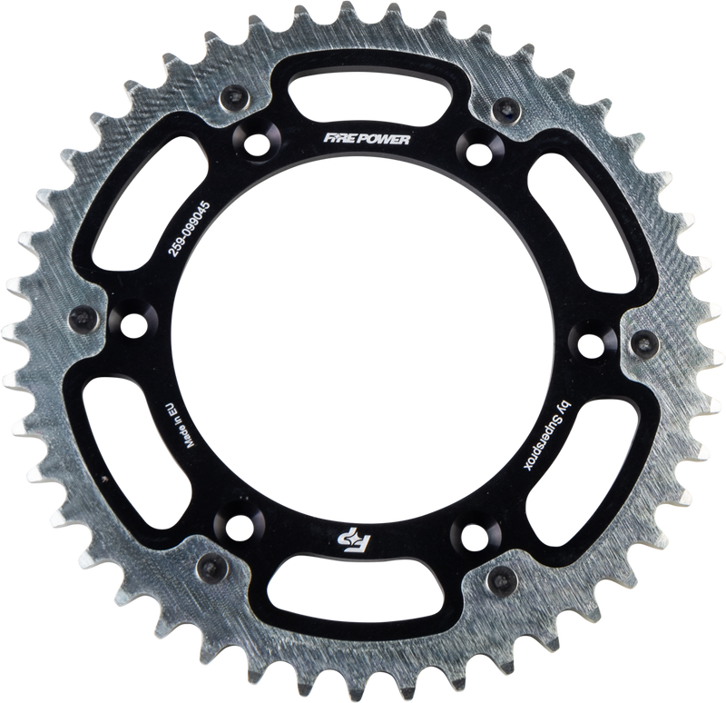 FPH-990-45-BLK Fire Power Rear Sprocket Hybrid 45T Blk/Sil